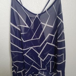 Lovely Day Split back sheer mesh top